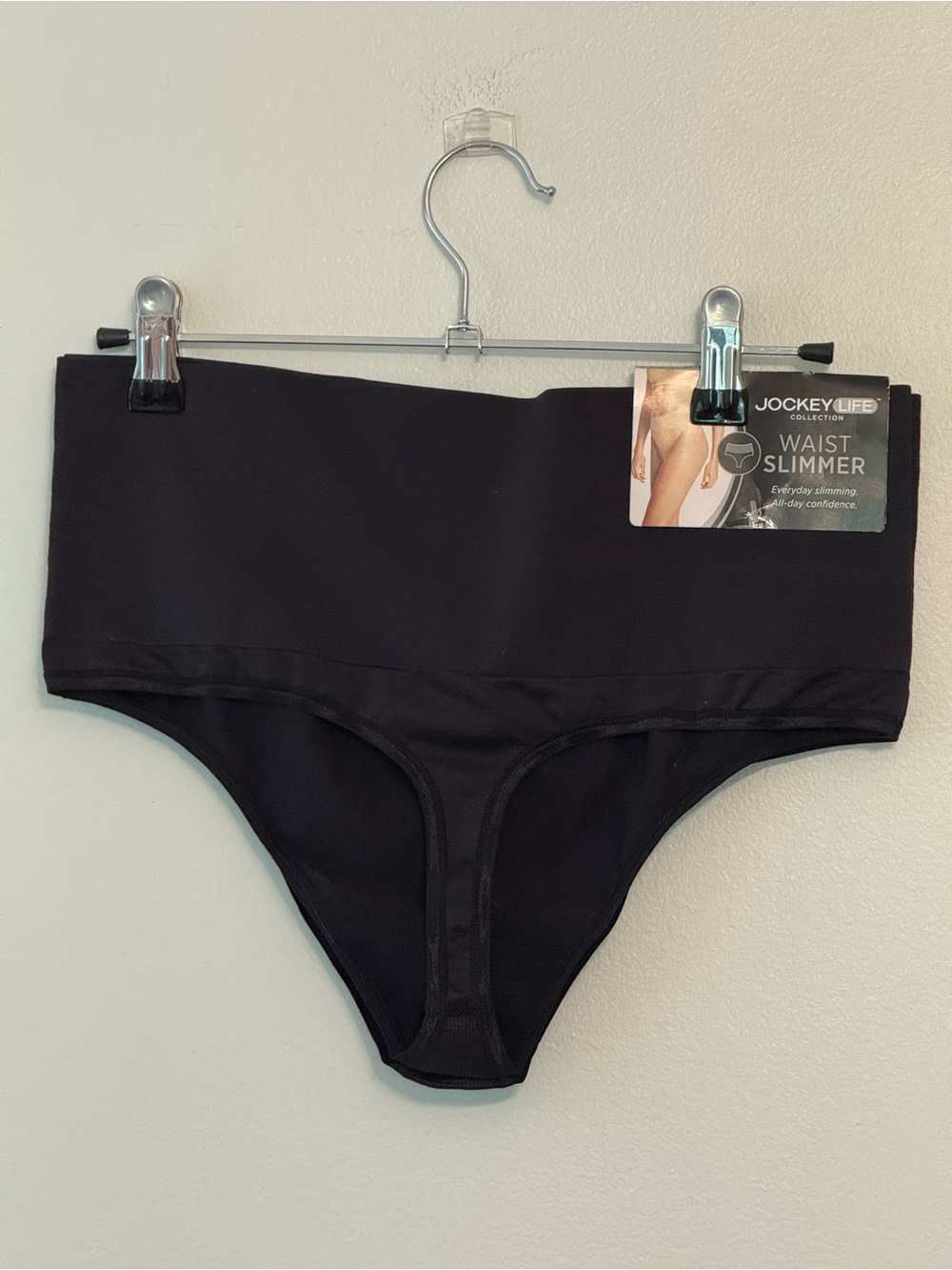 Jockey Waist Slimmer High-Waist thong underwear 
- Black pair